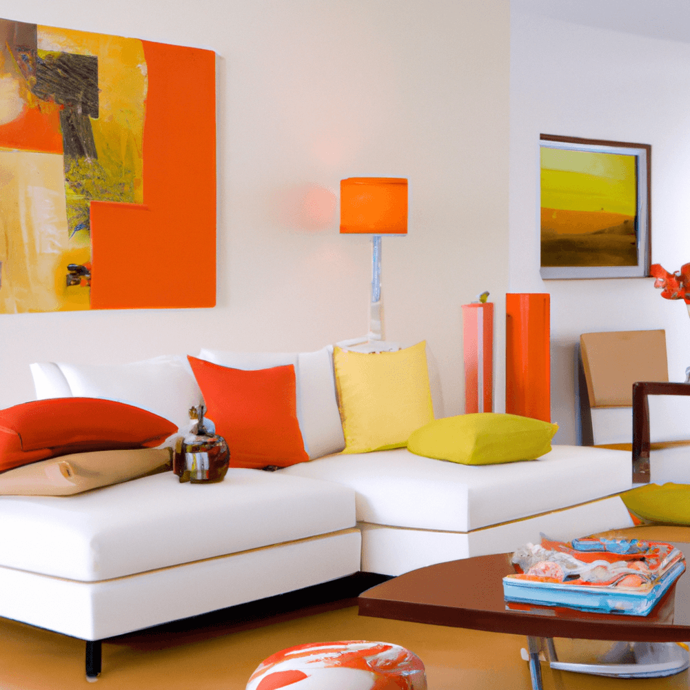 Bright color living room
