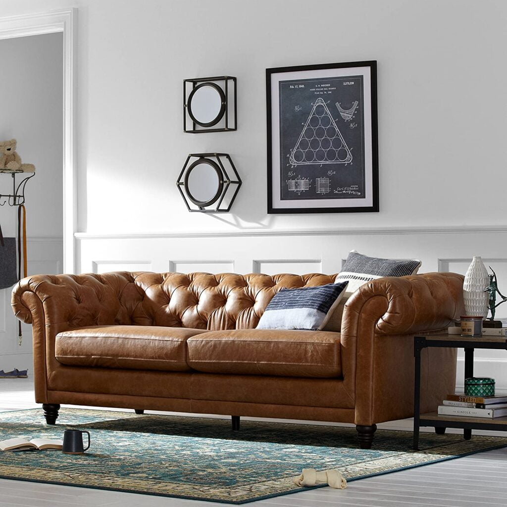 Chesterfield Tufted Leather Sofa Couch - Popular Sofa Styles